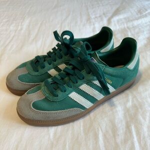Adidas Samba Green and Gray Sneakers